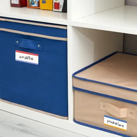 Avery No-Iron Fabric Name Labels, Playful Stripes Preprinted Designs, Handwrite Only, 24 Preprinted Labels (40774) image {5}