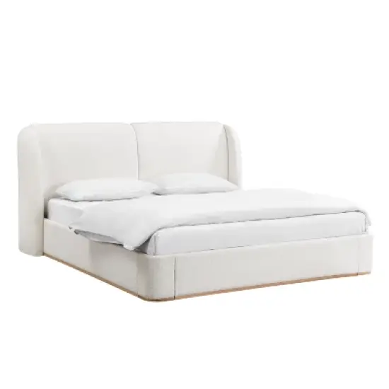 Queen/King Size Platform Bed Frame with Upholstered Headboard - ModernLuxe image {6}