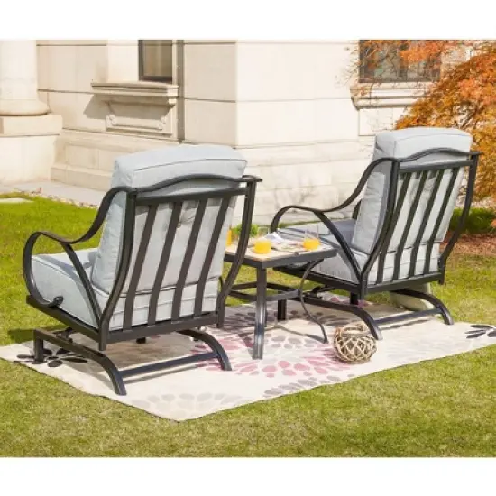 3pc Steel Patio Seating Sets - Lokatse
 image {1}
