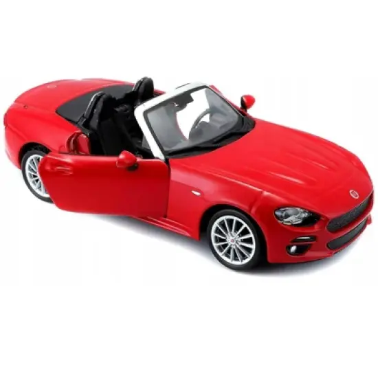 Fiat 124 Spider Coupe Red 1/24 Diecast Model Car by Bburago image {1}