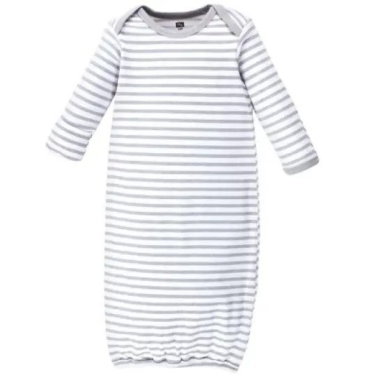 Hudson Baby Infant Boy Cotton Long-Sleeve Gowns 3pk, Whales Anchor, 0-6 Months image {1}