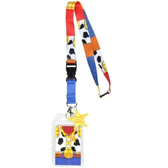 Toy Story Cowboy Woody Lanyard with Clear ID Badge Holder and Rubber Charm image {4}