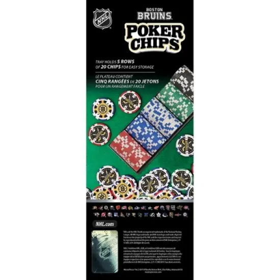 MasterPieces Casino Style 100 Piece Poker Chip Set - NHL Boston Bruins image {4}