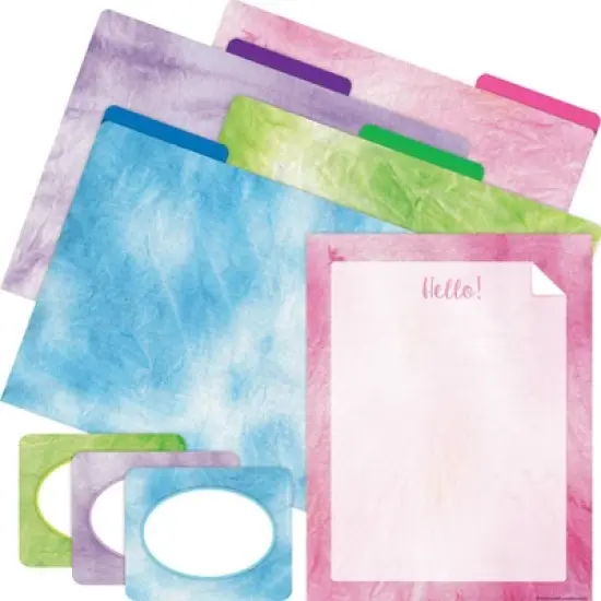 Barker Creek Pink Tie-Dye Get Organized File Folders Set Multi-Design 107 per Set: Stationery, Paper, Top Tab, 50 Sheet Capacity image {7}