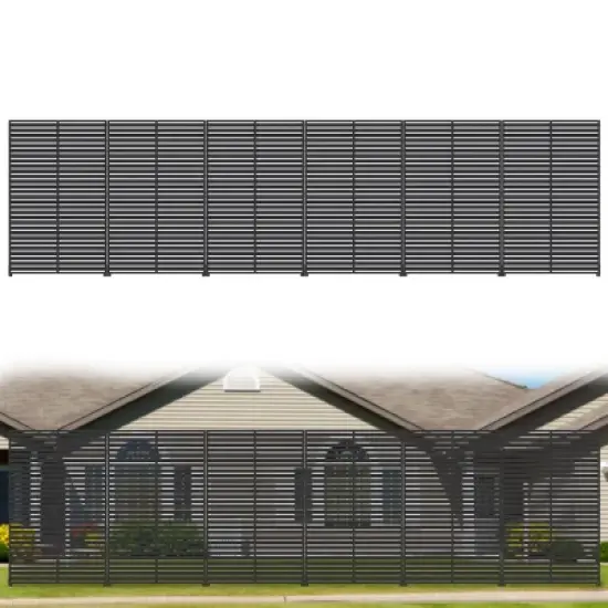 SEVOBAL 6pc Patio Screen Patio Privacy Porch Screen Patio Screens Paged Patio Decorative Screens Patio Screen Decor Outdoor, Black, 272.82"*15.75"*72" image {6}