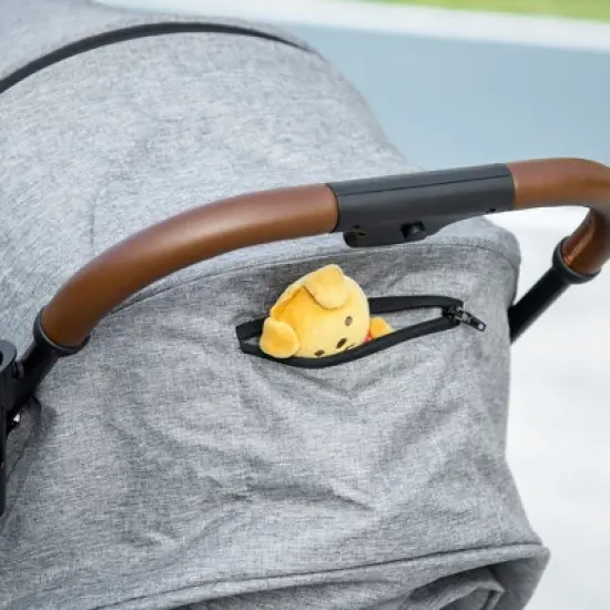 Qaba Lightweight Baby Stroller w/ One Hand Fold, Toddler Travel Stroller w/ Cup Holder, All Wheel Suspension, Adjustable Backrest Footrest image {5}