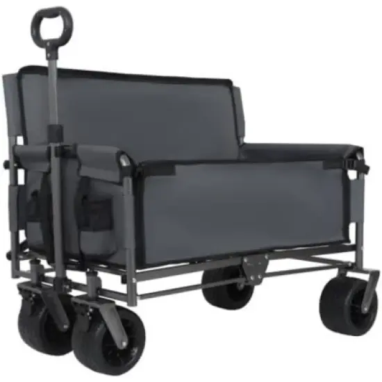 FATMOON 3-in-1 Heavy-Duty Folding Wagon Cart with All-Terrain Wheels & 180L Storage for Beach Camping Families & Outdoor Enthusiasts image {15}