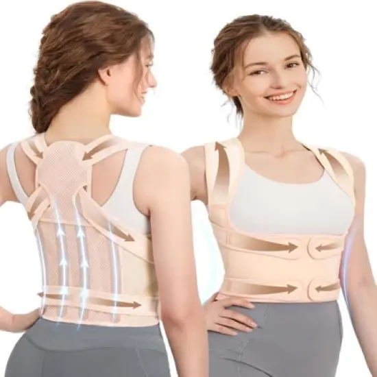 Attop  Posture Corrector for Men and Women - Adjustable Full Back Support Brace for Upper/Lower Back Pain, Scoliosis, and Hunchback Relief image {5}