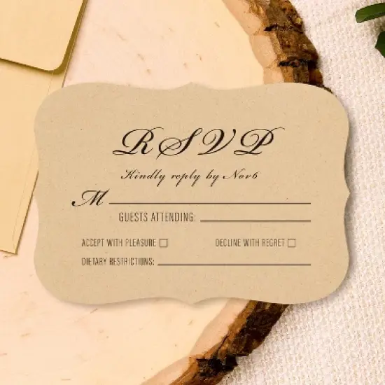 Avery Kraft Brown Postcards, 3-1/2" x 5" Rectangle Flourished Edge image {3}