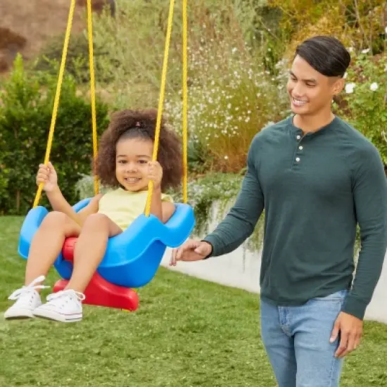 Little Tikes 2-in-1 Snug 'n Secure Swing - Blue image {5}