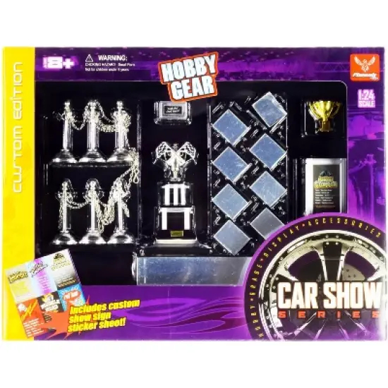 "Car Show Trophy Winner" Accessories Set for 1/24 Model Cars by Phoenix Toys image {1}