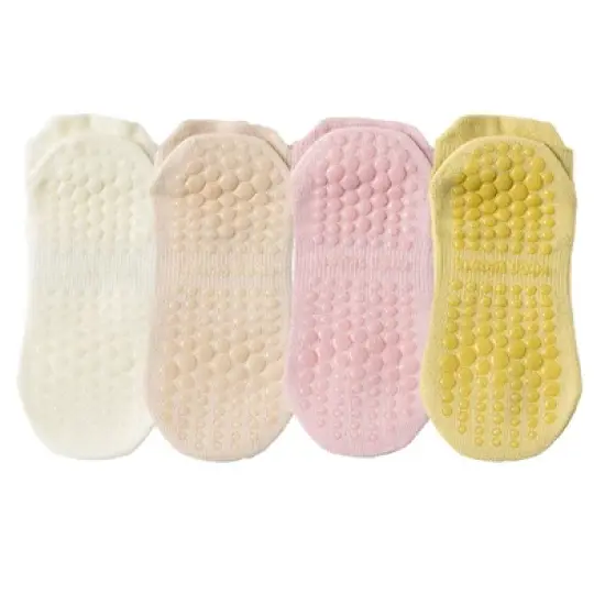 Anna-Kaci 4-Pack Women's Mesh Top Non-Slip Yoga Socks with Full Sole Grips and Breathable Lightweight Fabric image {9}