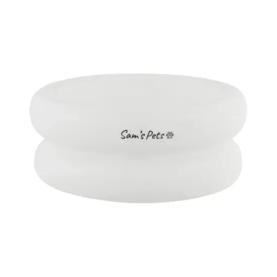 Sam's Pets Tall Tulip Pet Bowl In Glossy White image {1}
