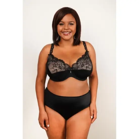 Curvy Couture Tulip Lace Push Up Bra image {3}