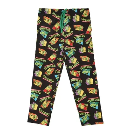 Teenage Mutant Ninja Turtles Character Squares Men's Black Sleep Pajama Pants image {7}