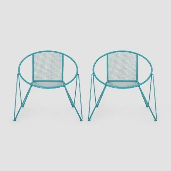 Georgia 2PK Iron Modern Club Chair - Christopher Knight Home
 image {7}