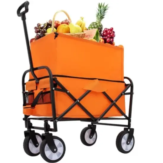 KTMBDW Extention Collapsible Folding Heavy Duty Utility Wagon Cart for Outdoor Sports, 225 pounds Weight Capacity, Camping, Garden and Shopping image {14}