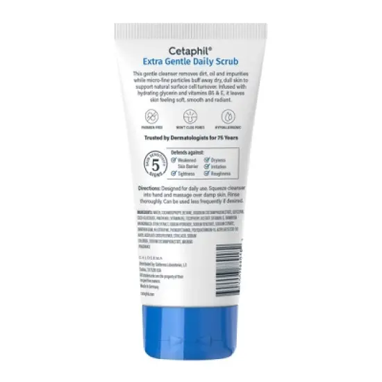 Cetaphil Extra Gentle Exfoliating Face Wash Daily Scrub   - 6 fl oz image {1}