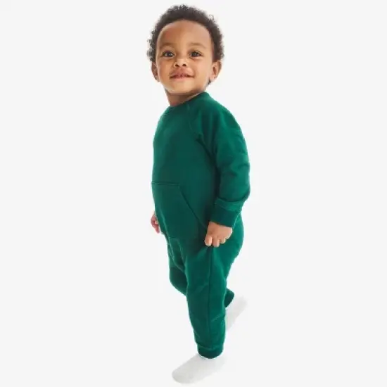 Primary Baby sweatshirt romper image {1}