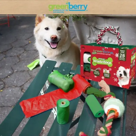 Greenbone Biobase Christmas-Themed Pet Waste Bag Refills: 16 Rolls -192 Refills to Keep Your Pet Happy and Your Neighborhood Clean! image {5}