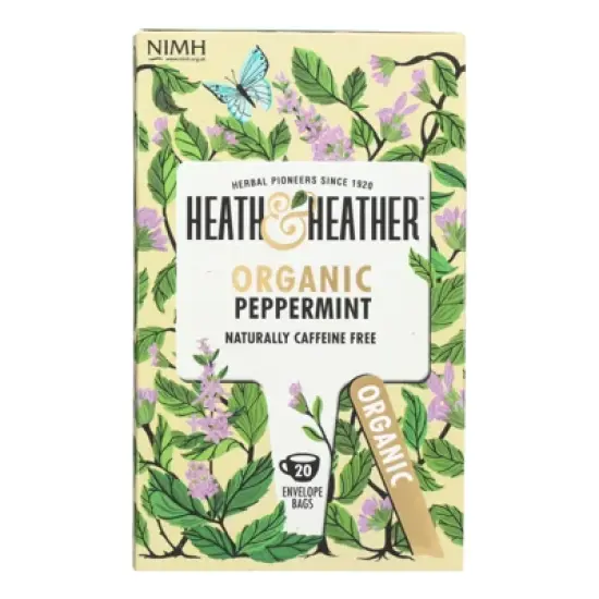 Heath & Heather Peppermint Herbal Tea - Case of 6/20 Bags image {1}