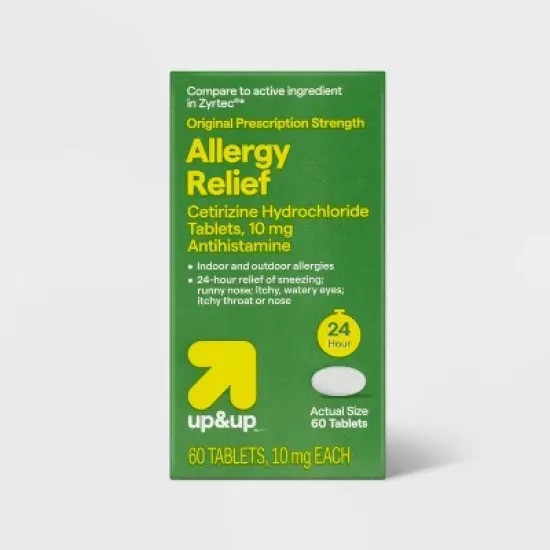 Cetirizine Hydrochloride Allergy Relief Tablets - up&up&trade; image {6}