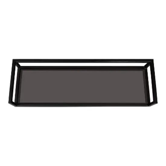 24" x 8" x 3" Blex Metal and Glass Wall Shelf - Kate & Laurel All Things Decor image {4}