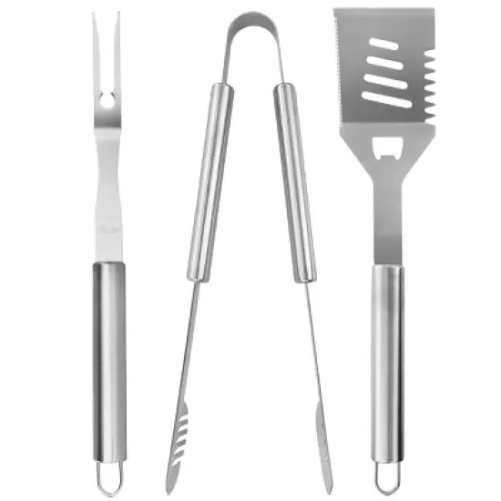 Oster Baldwin 3 Piece Stainless Steel Barbecue Tool Set in Silver image {7}