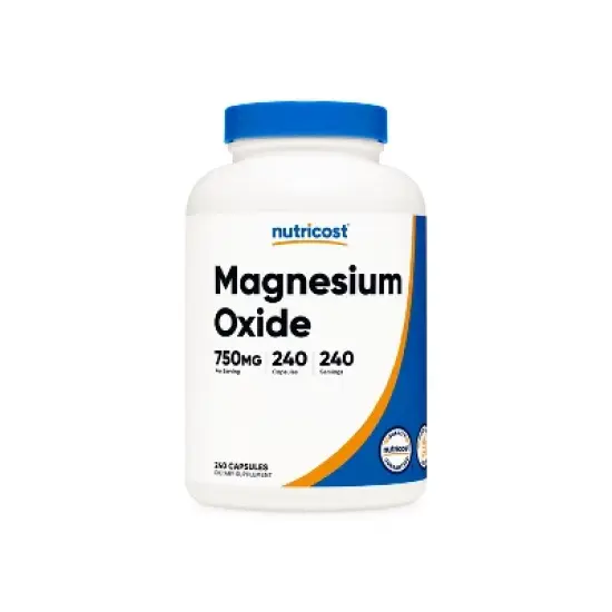 Nutricost Magnesium Oxide Capsules (240 Capsules / 750 mg Per Serving) image {5}