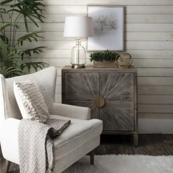 nuLOOM Eagan Glass 24" Table Lamp Lighting - Gold 24" H x 15" W x 15" D image {3}