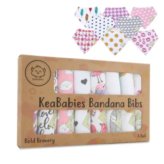 8pk Organic Baby Bandana Bibs, Baby Drool Bibs for Baby Boy, Girl, Baby Bibs for Infant, Newborn image {3}