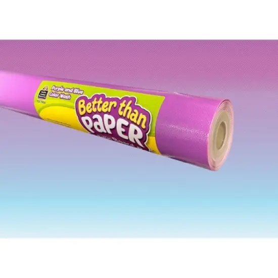 Teacher Created Resources&reg; Better Than Paper Bulletin Board Roll, Purple and Blue Color Wash, 4-Pack image {1}