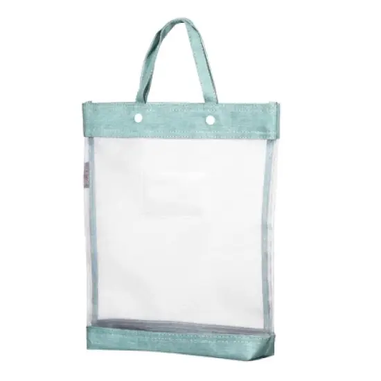 Unique Bargains Nylon Mesh Transparent Document Bag with Handle 13.4" x 11.6" image {8}
