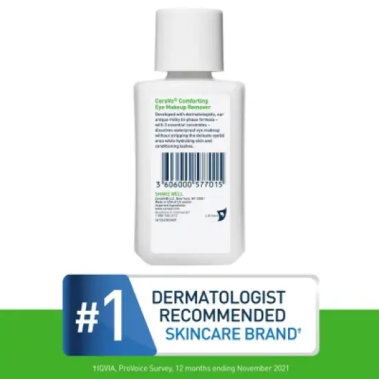 CeraVe Waterproof Liquid Eye Makeup Remover, Travel Size - 4 oz image {6}