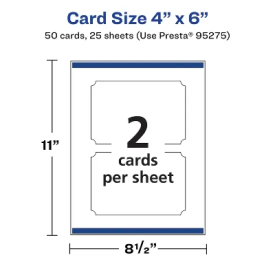 Avery Printable Scalloped Postcards, 4" x 6", Glossy White, 50ct image {4}