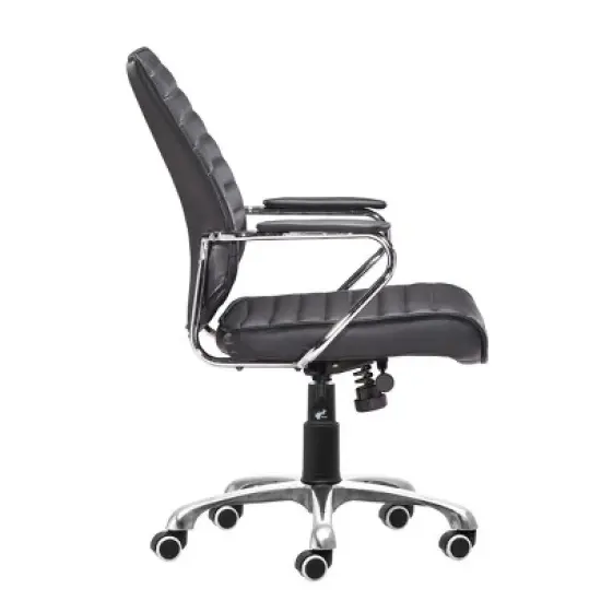 Modern Low Back Adjustable Office Chair Black - ZM Home image {1}