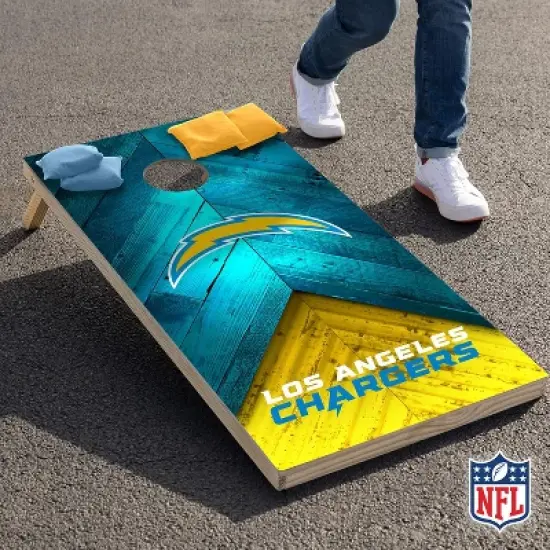 NFL Los Angeles Chargers 2'x4' Wood Cornhole Set image {6}