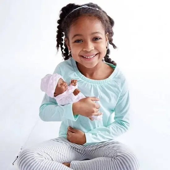 JC Toys Mini La Newborn Boutique Realistic 9.5" Anatomically Correct Real Girl Baby Doll dressed image {2}