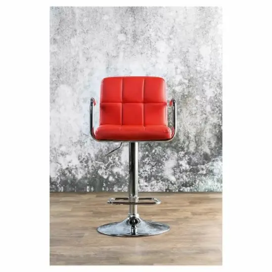 Ethan Adjustable Swivel Barstool with Arms - Furniture of America image {1}