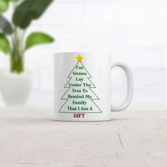 Crazy Dog Im Gonna Lay Under The Tree to Remind My Family That I Am A Gift Mug Funny Christmas Cup-11oz image {1}