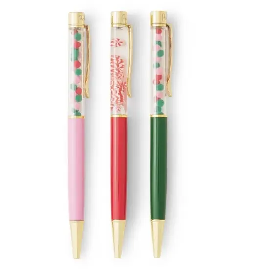 Letters To Santa 3-Pack Trapped Confetti Ballpoint Pen Set image {4}