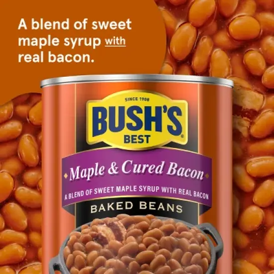 Bush's Maple Cured Bacon Baked Beans - 16oz image {3}