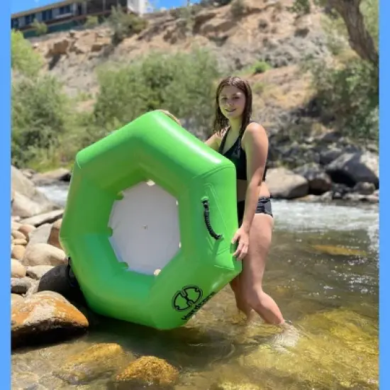 Hardcore River Tube with Durable Triple-Layer PVC, Ergonomic Seven-Sided Design, Intuitive Handles, and C7 Valve Inflation image {4}