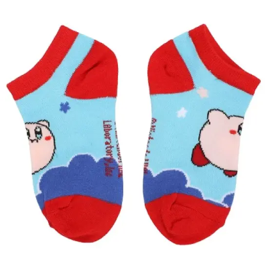 Kirby Character Art 6-Pack Youth Ankle Socks With Chenille Elements image {3}