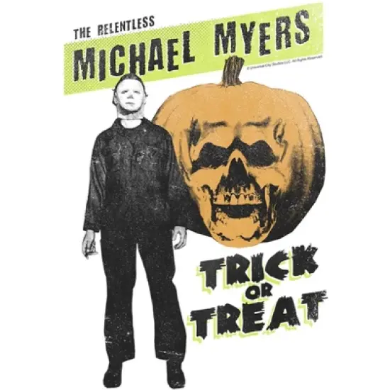 Men's Halloween II The Relentless Michael Myers Sequel Pumpkin T-Shirt image {1}