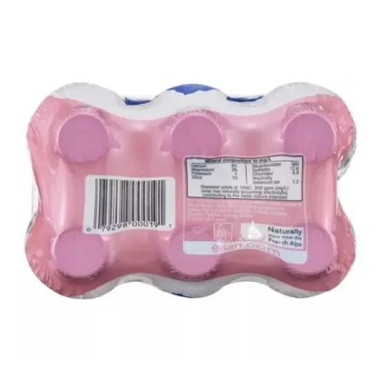 Evian Natural Spring Water - Case of 4/6 pack, 16.9 oz image {2}