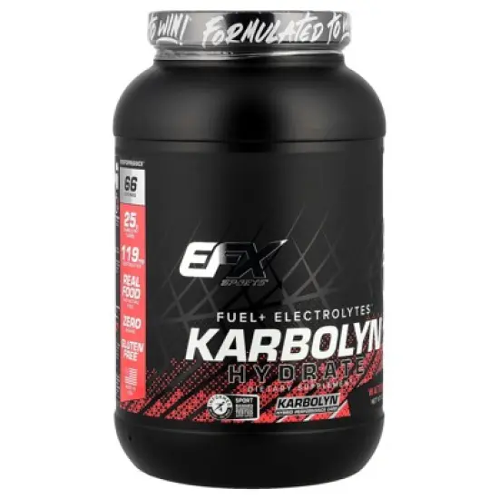 EFX Sports Karbolyn Hydrate | Carbohydrate Powder + Electrolytes | Sugar Free Sports Drink Mix | Fuel & Hydration | Stimulant Free | 66 Servings image {3}