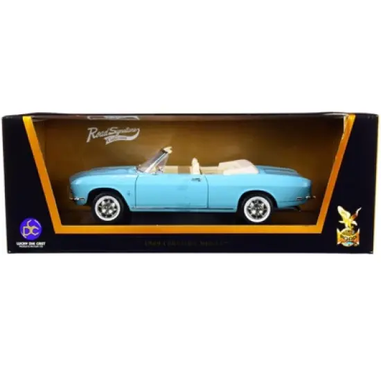 1969 Chevrolet Corvair Monza Convertible Light Blue 1/18 Diecast Model Car by Road Signature image {2}