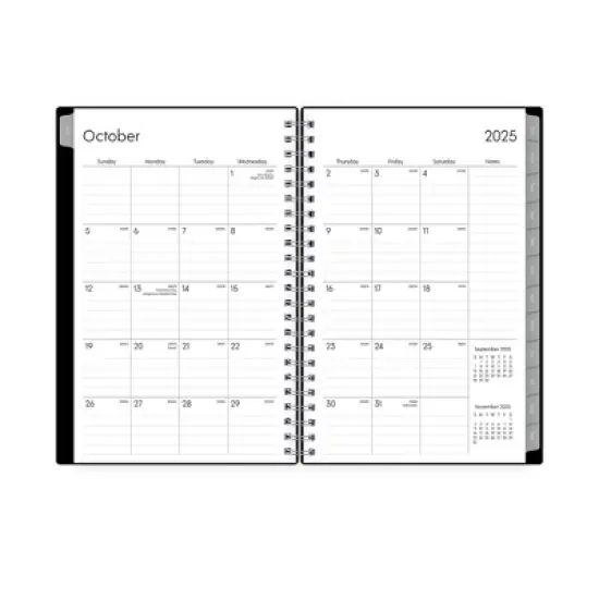 Blue Sky Weekly/Monthly Planning Calendar 5"x8" Enterprise Black image {5}