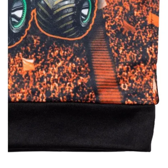 Monster Jam Trucks Toddler Boys Fleece Raglan Hoodie Black/Orange  image {5}